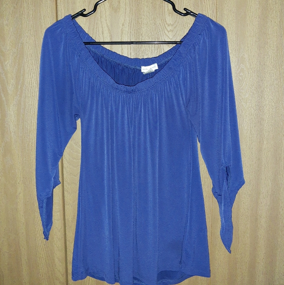 Small off the shoulder blue tunic